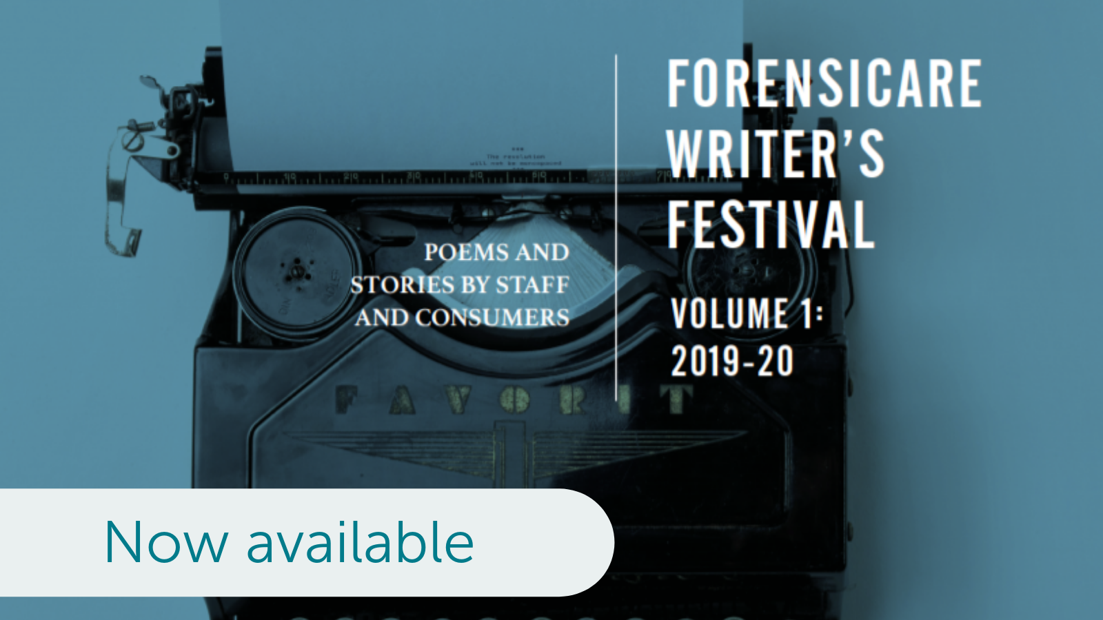 Forensicare Writer's Festival volume 1 2019-2020 now available